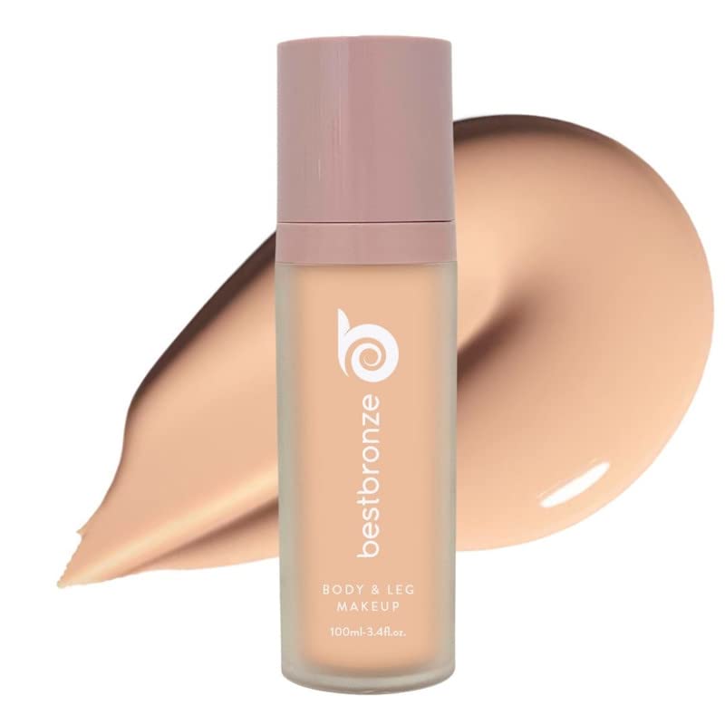 Best Bronze Bombshell Body & Leg Makeup - Waterproof Leg Makeup & Body Foundation - Body Makeup for Scars, Varicose Veins Cover Up & Leg Concealer (N6.5 Peachy Beige)